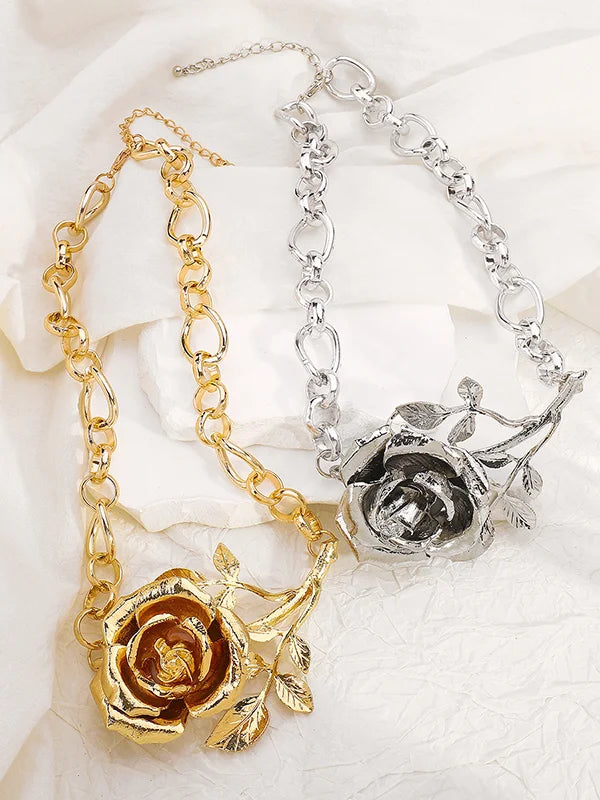 Golden Rose Necklace