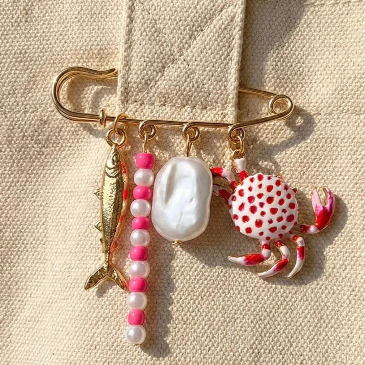 Pink Sea Brooch