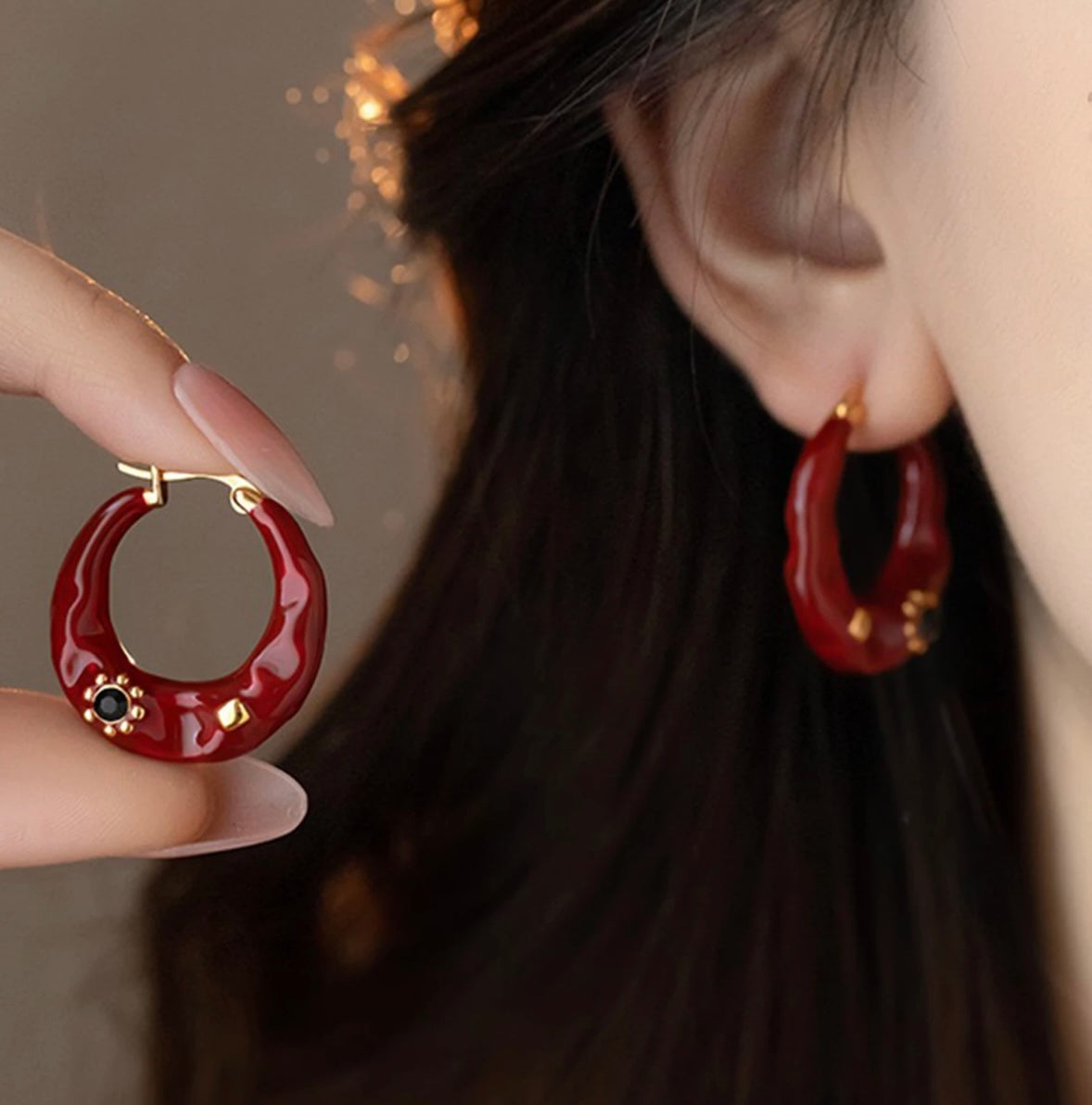 French Red Hoops