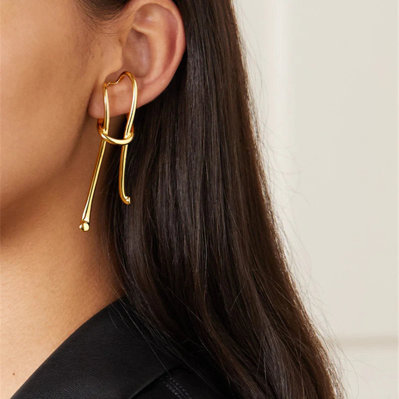 Golden Pierce-less Earrings
