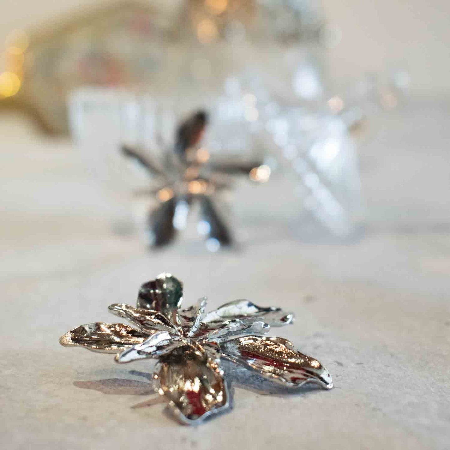 Silver Daisy Flower Earrings