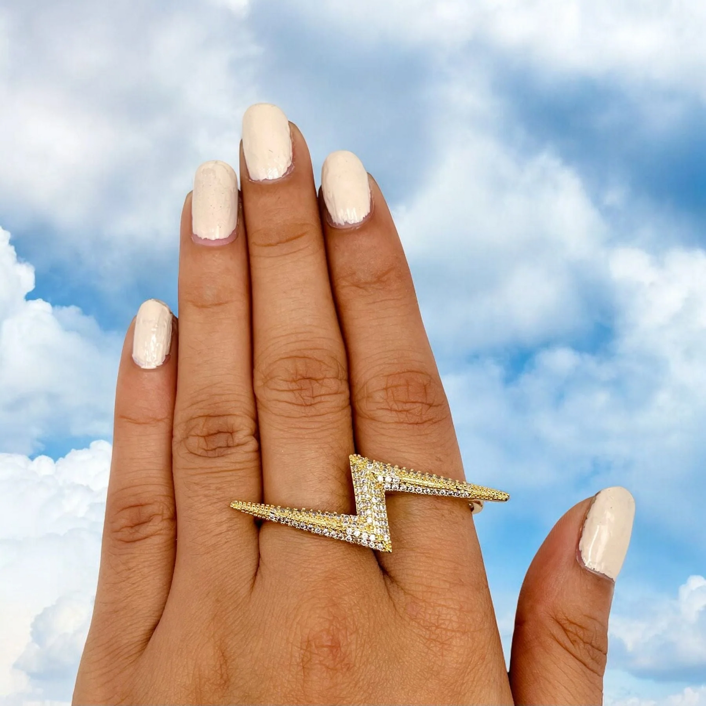 Thunder Double Finger Ring