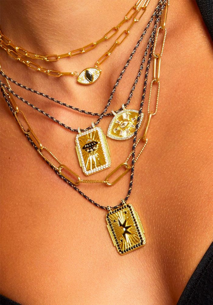 Sun Crystal Threaded Necklace