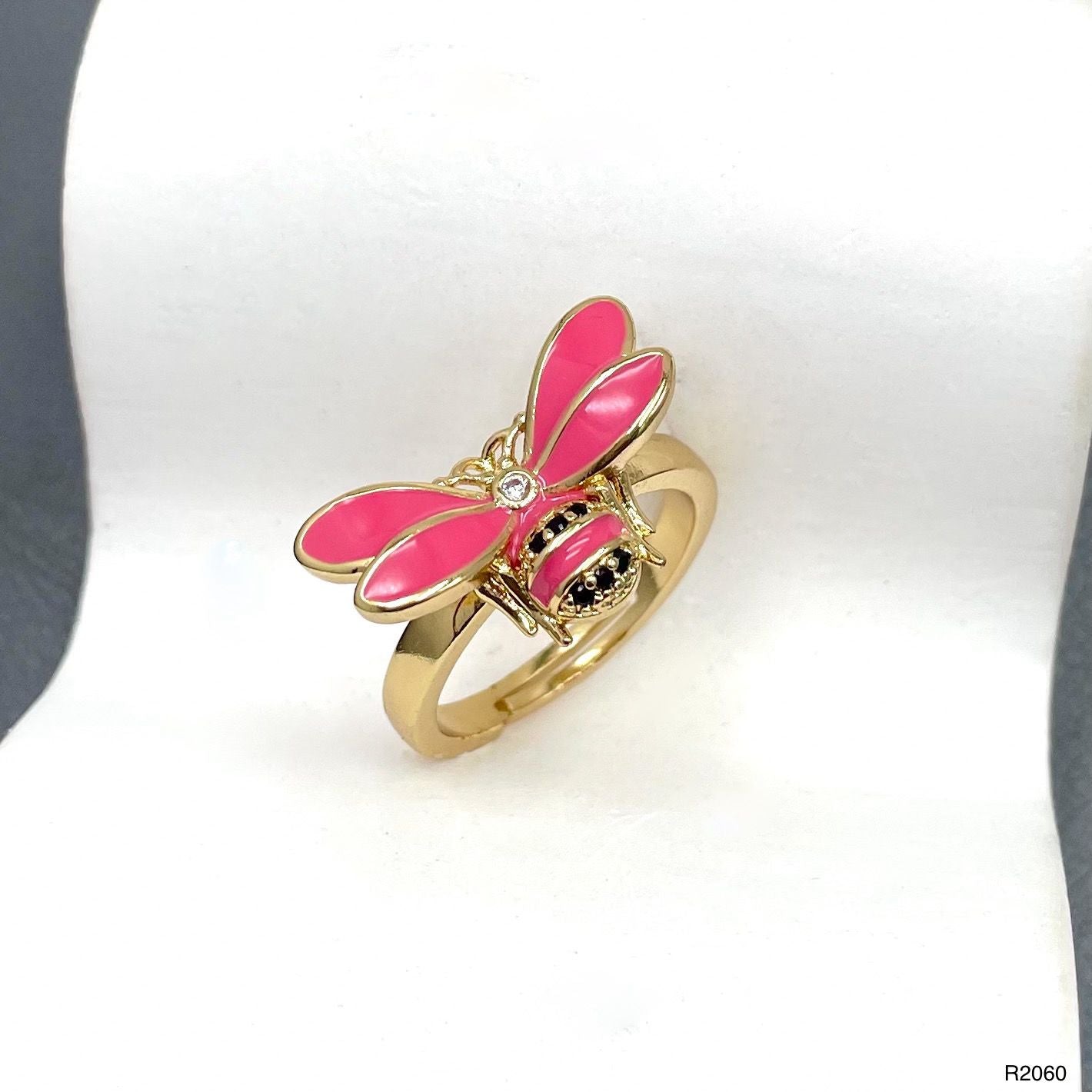 Pink Bee Ring