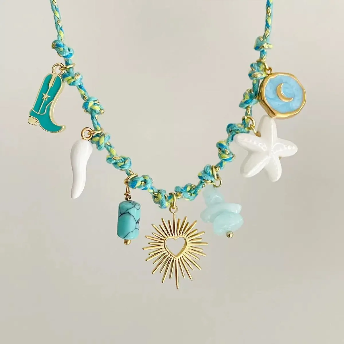 Blue Sea Charm Necklace