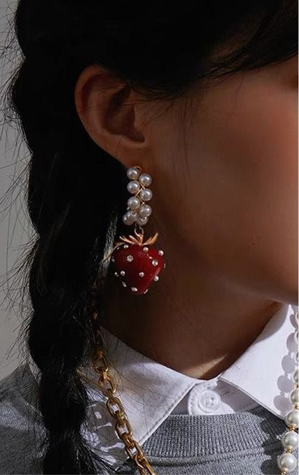 Strawberry Drop Earrings