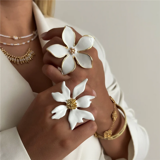 White Lily Ring