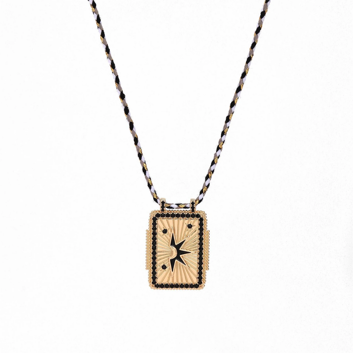 Sun Crystal Threaded Necklace