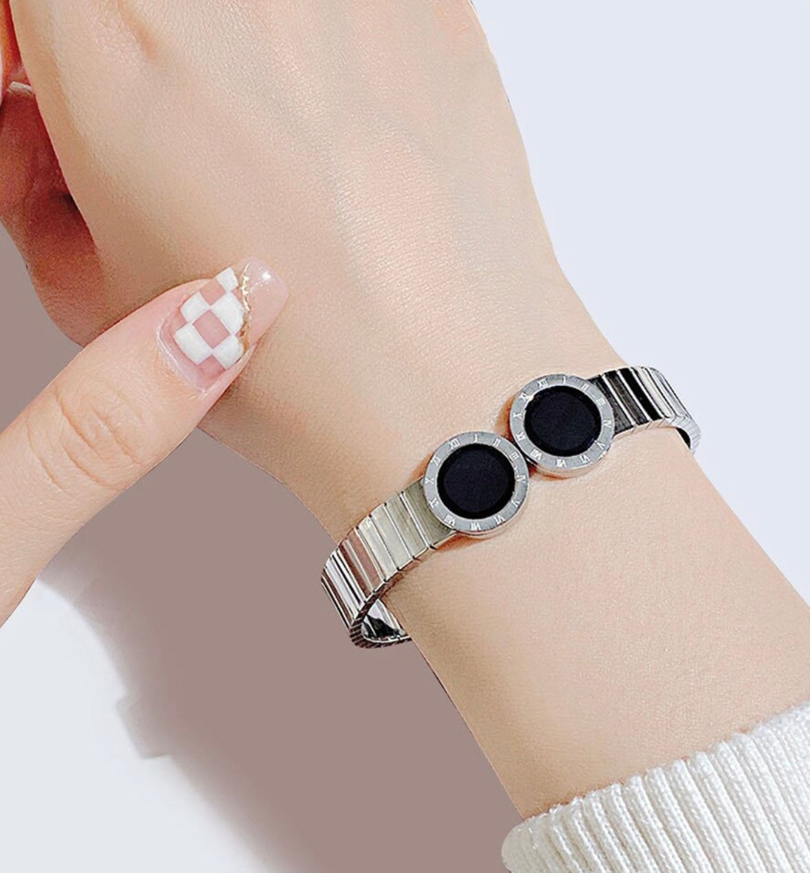 Silver Roman Kada Bracelet