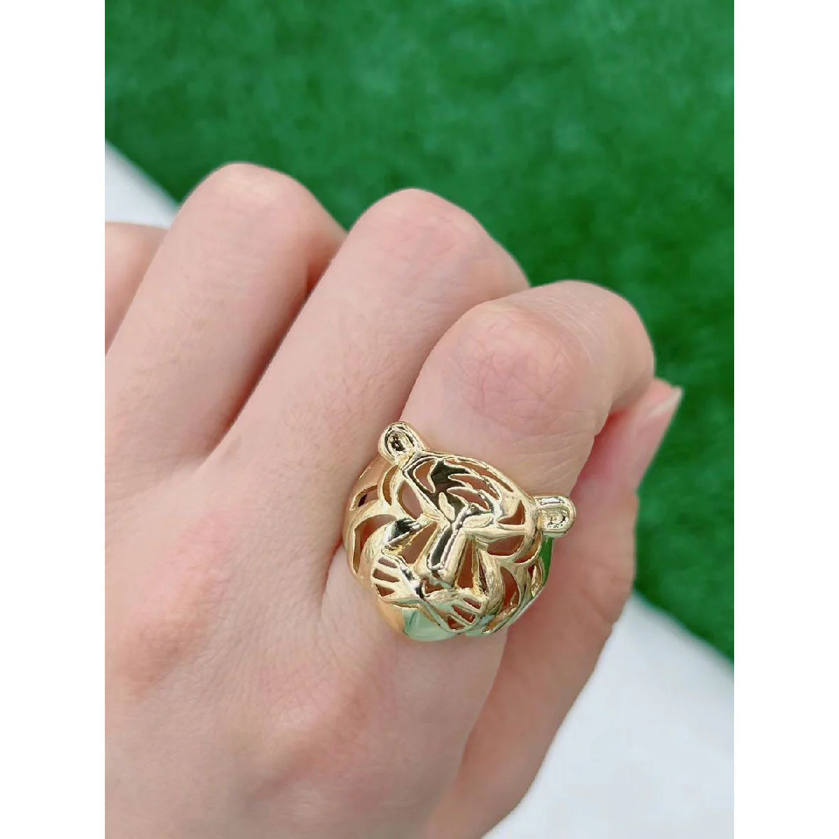 Tiger Face Ring
