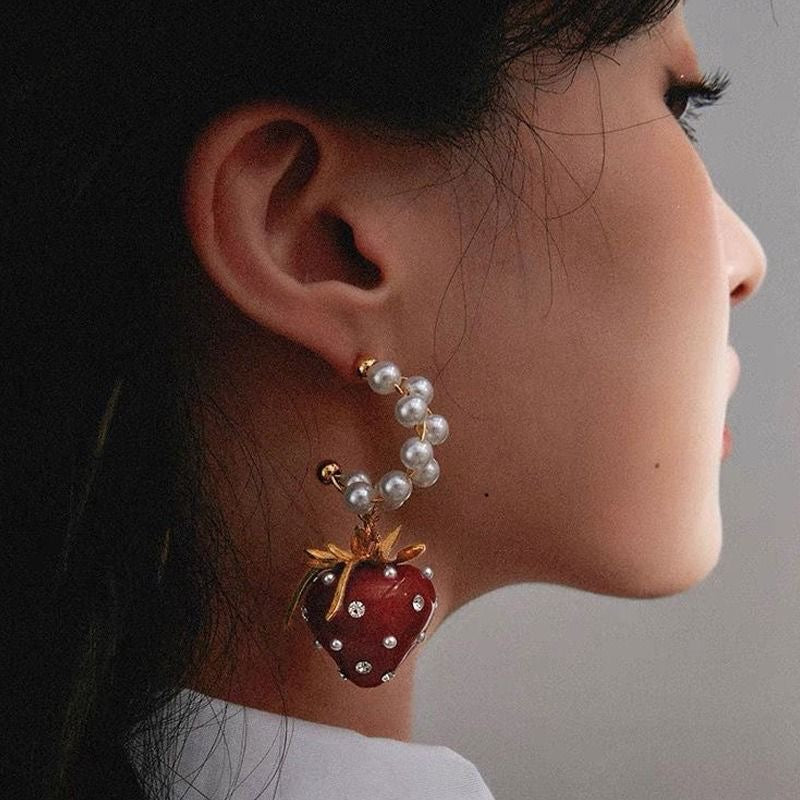 Strawberry Drop Earrings