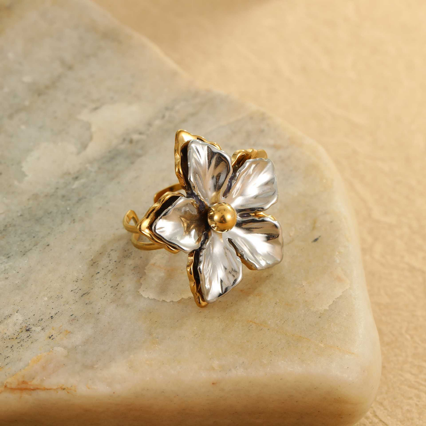 Mutli Coloured Flower Ring