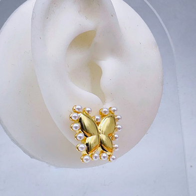 Butterfly Pearl Studs