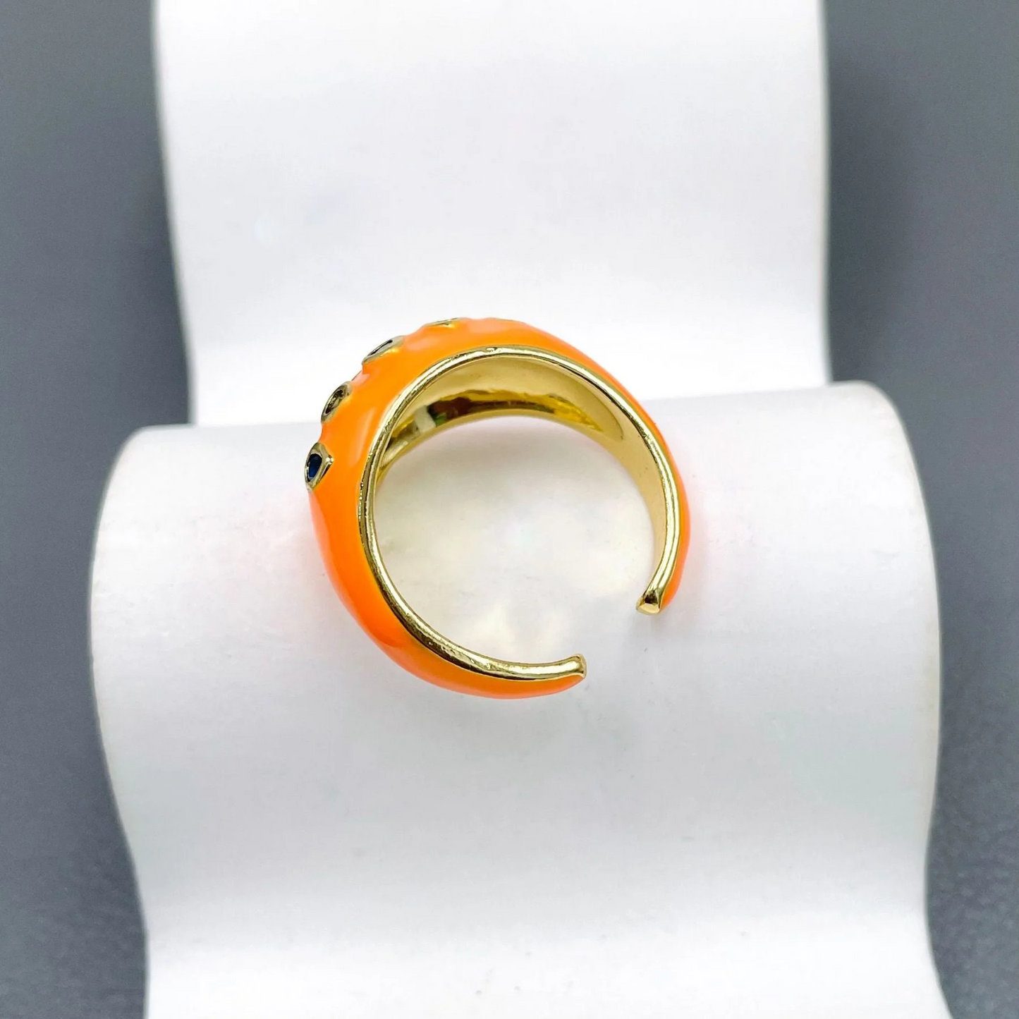 Orange Evil Eye Ring