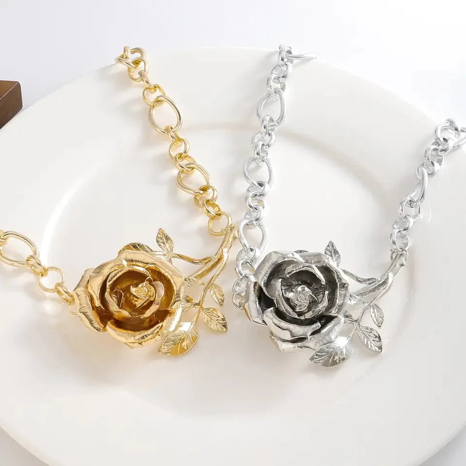 Golden Rose Necklace
