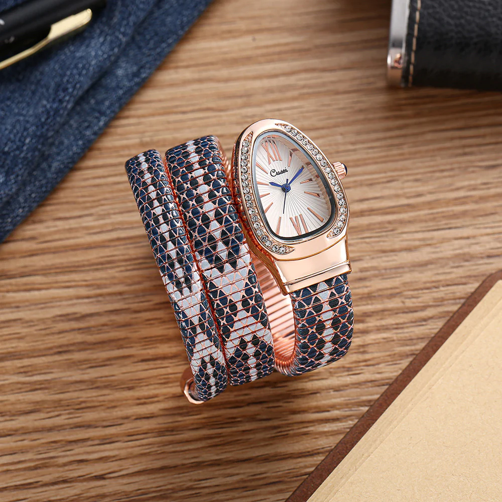 Blue Serpent Watch Bracelet