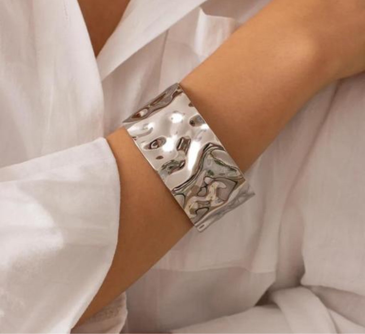 Beaten Silver Cuff