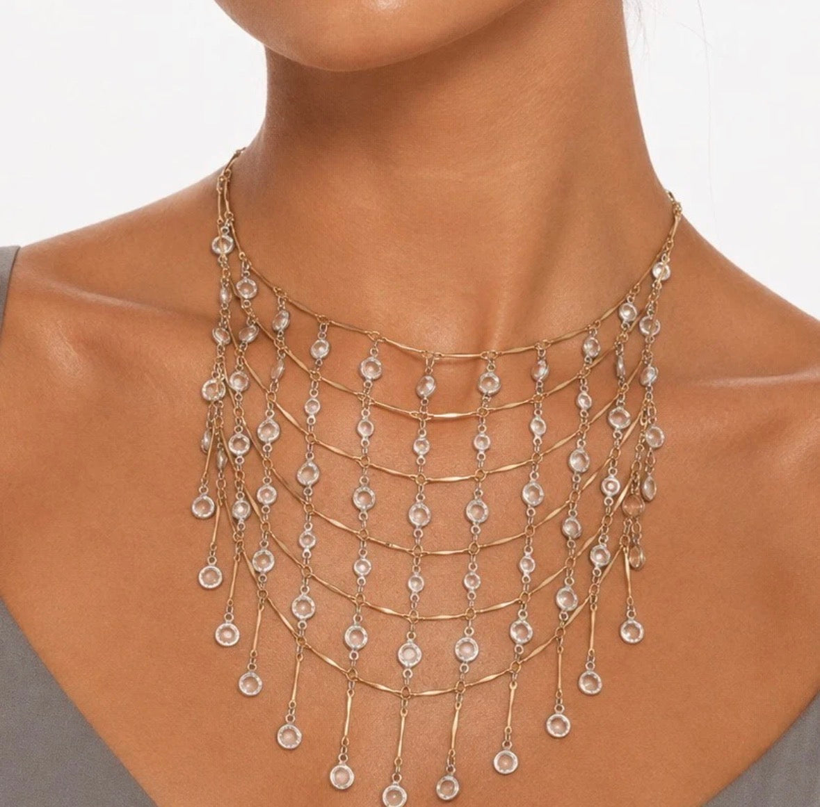 Metal Droplets Necklace