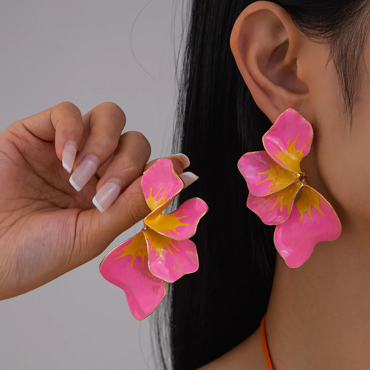 Bloom Pink Flower Earrings
