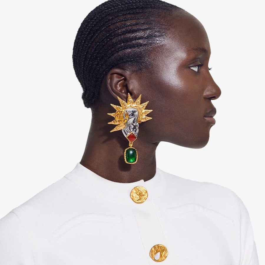 Mismatched Spiked Vintage Earrings