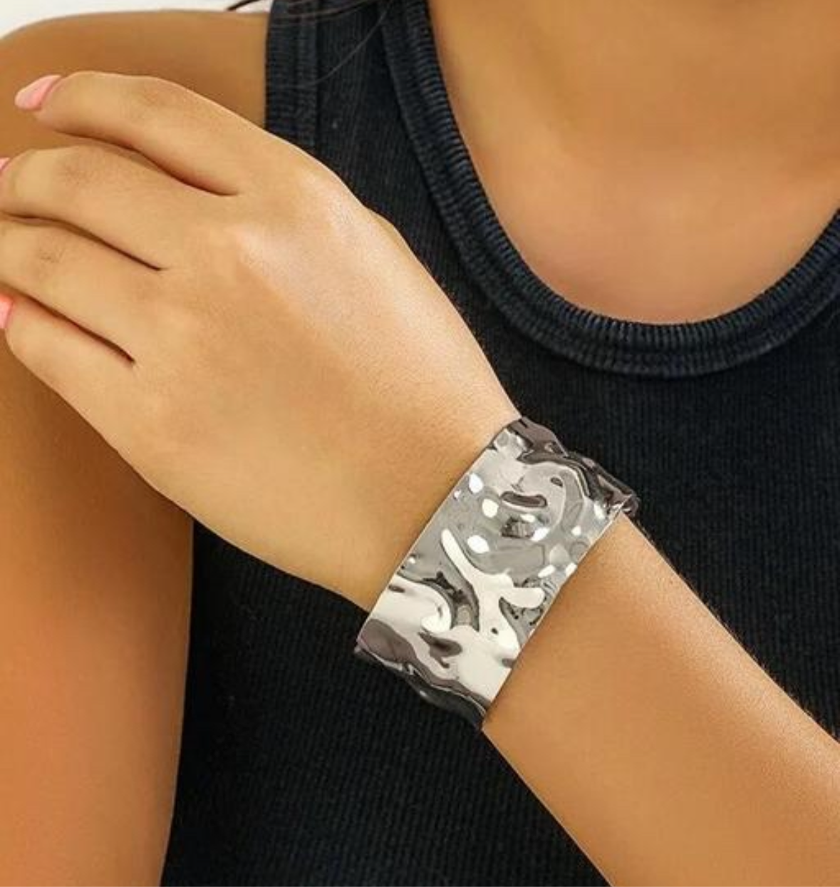 Beaten Silver Cuff