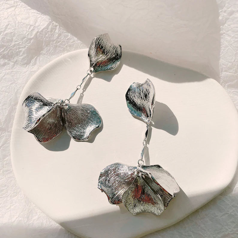 Silver Leaf Earring