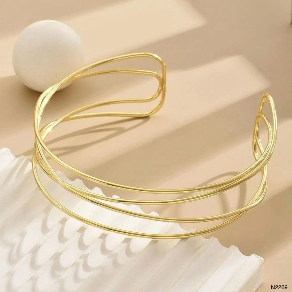 Lined Choker Necklace