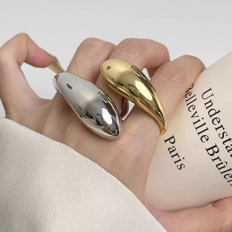 Two Tone Double Finger Ring