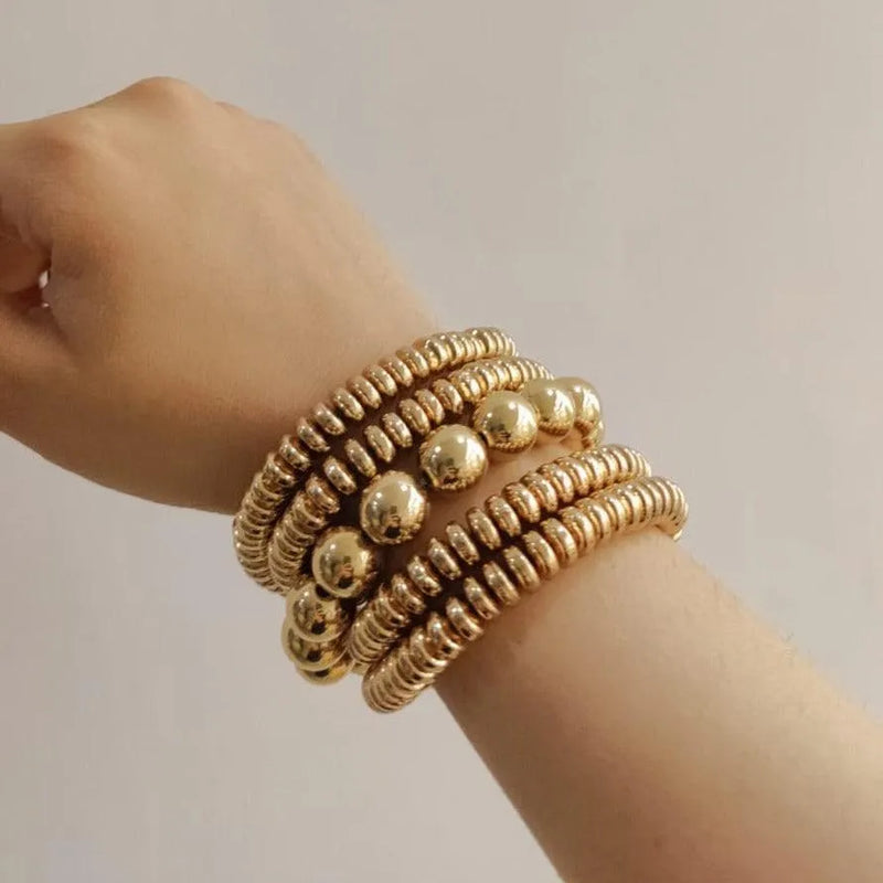Golden Bracelet Stack of 5