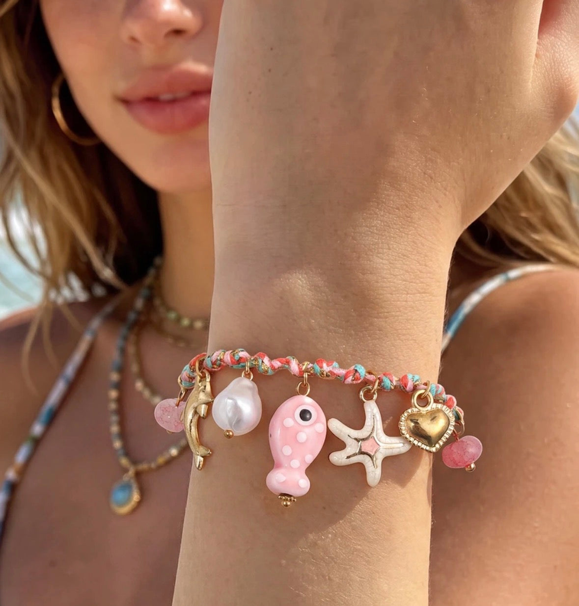 Threaded Charmed Bracelet