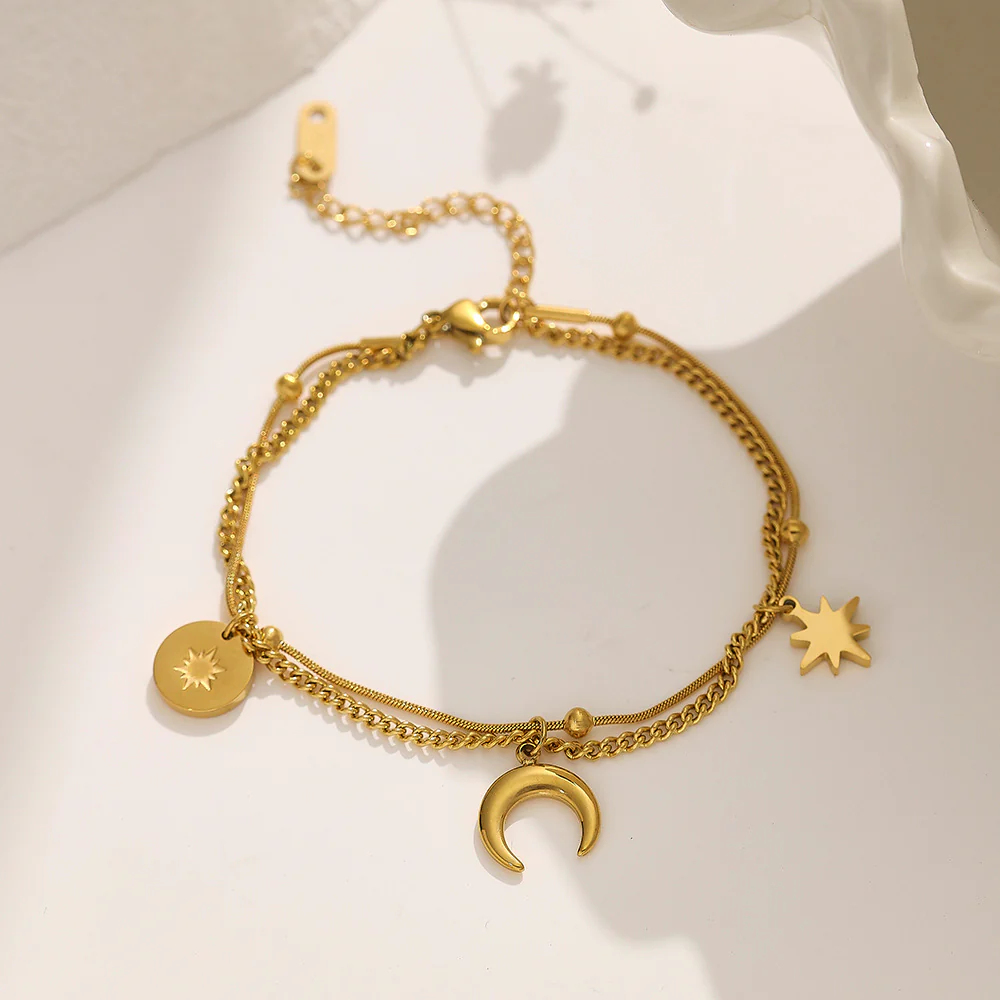 Moon and Star Bracelet