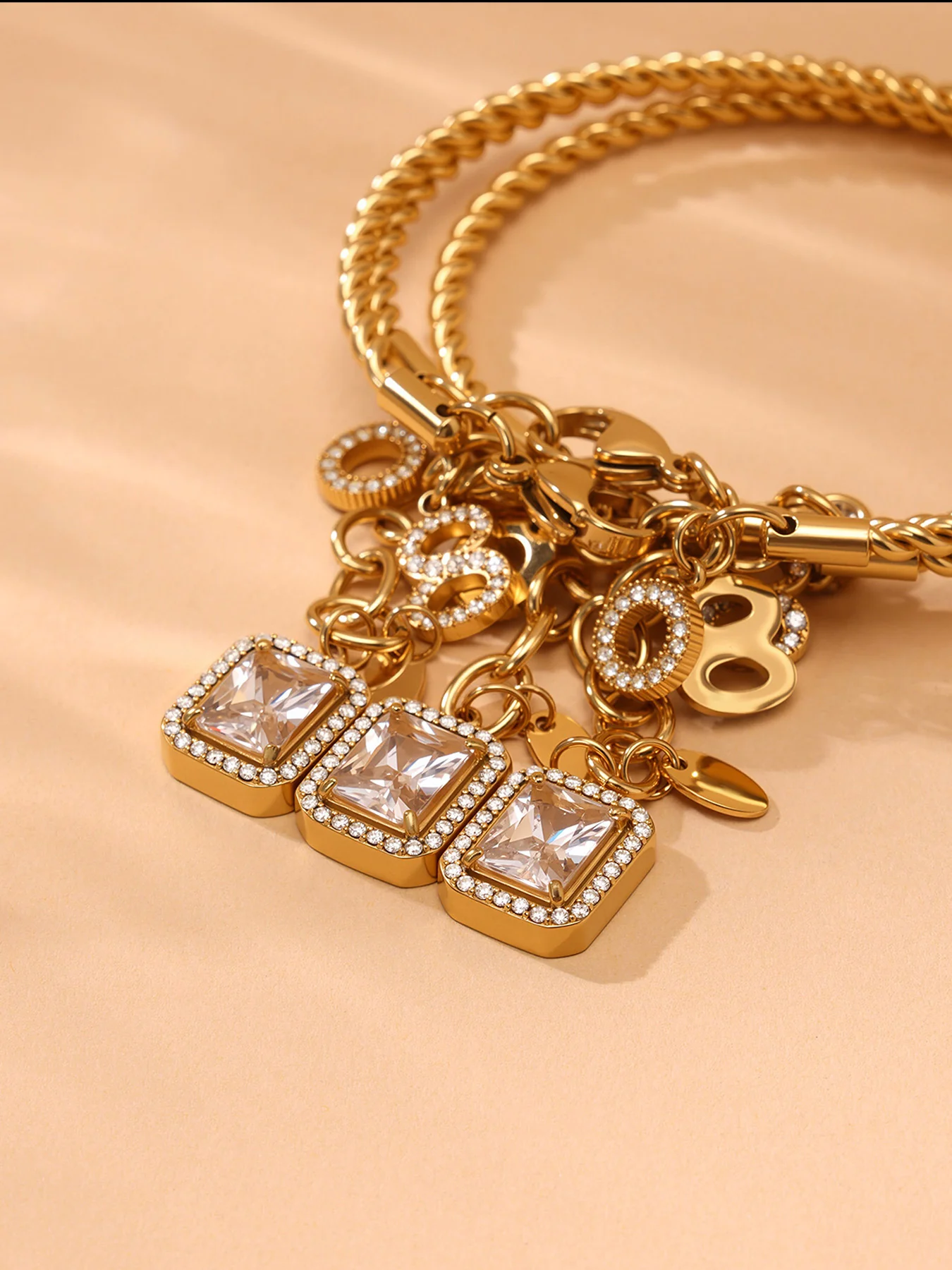 No 8 Charm Bracelet