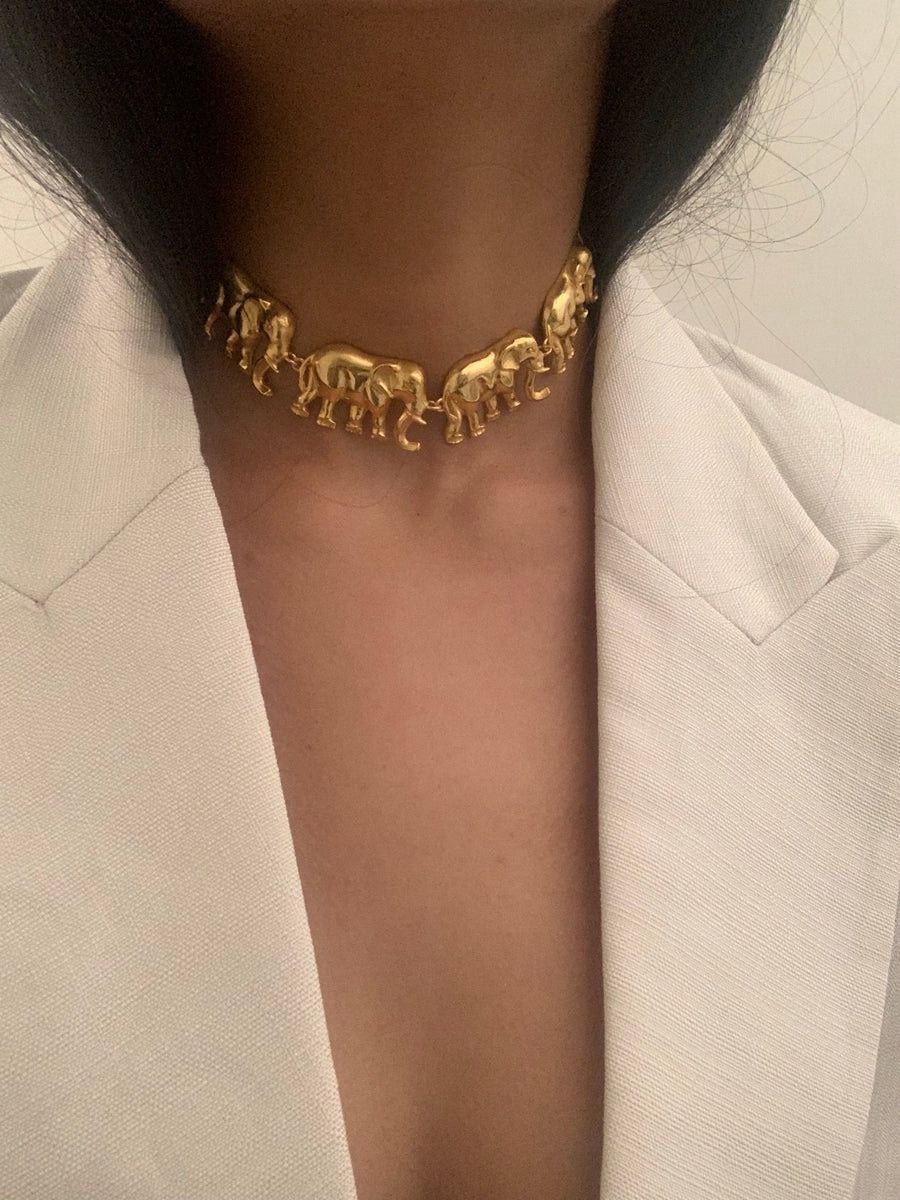 Hathi Necklace and Earring Set