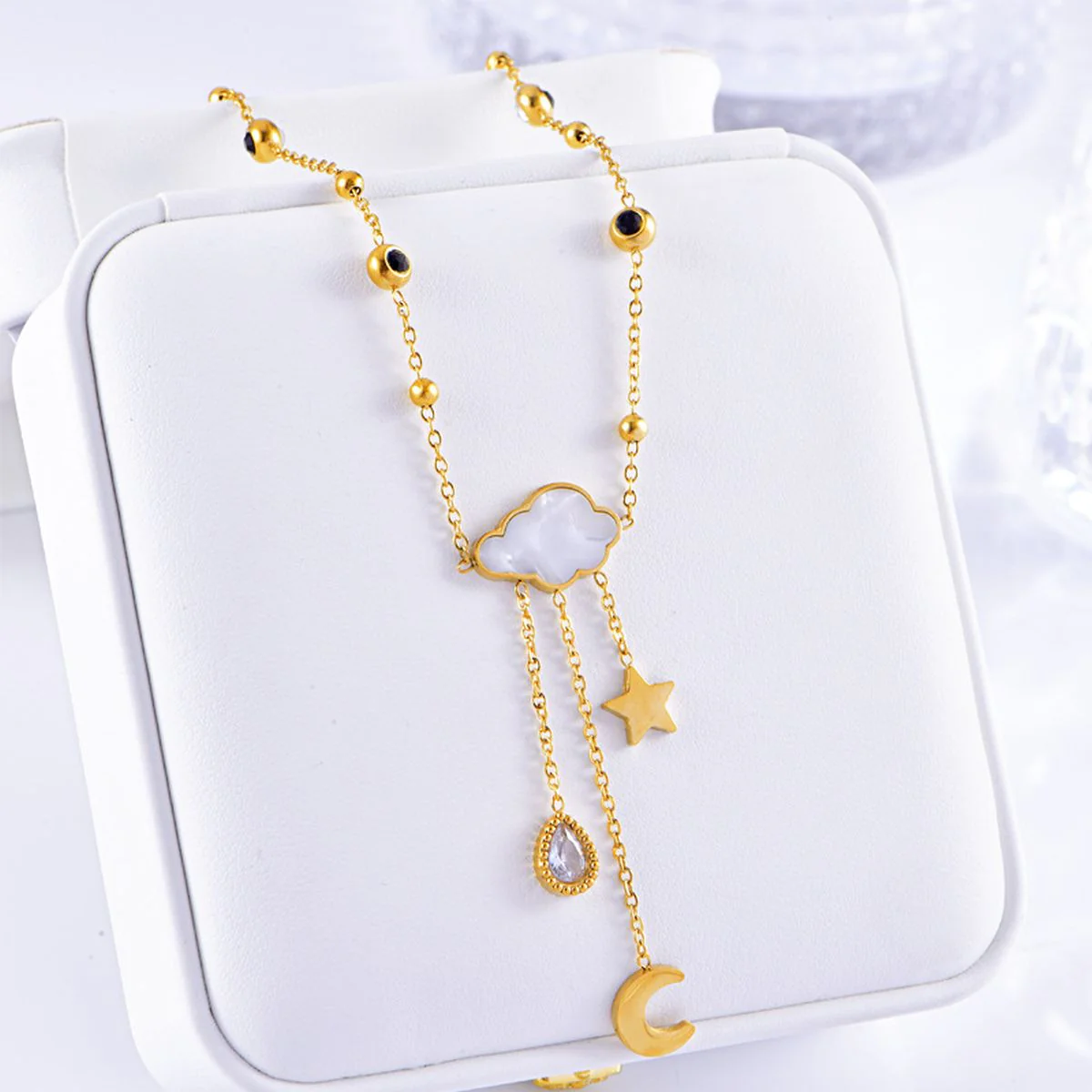 Cloud Moon Star Necklace