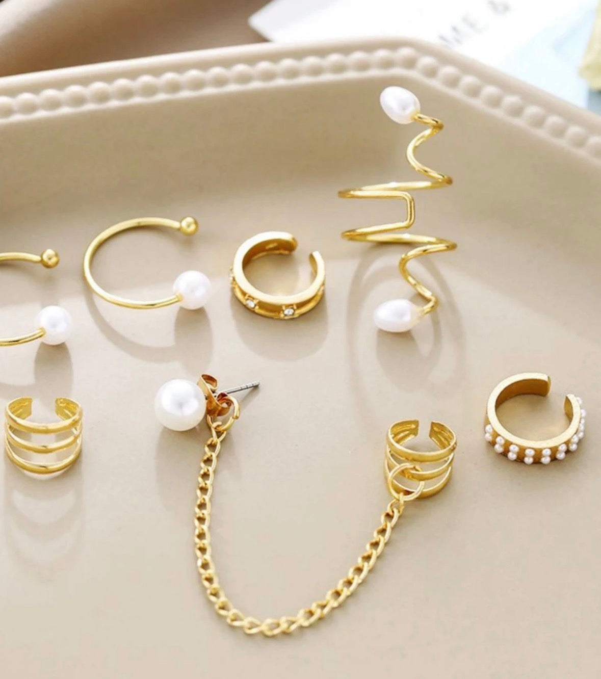 Pearl Ear cuff Set