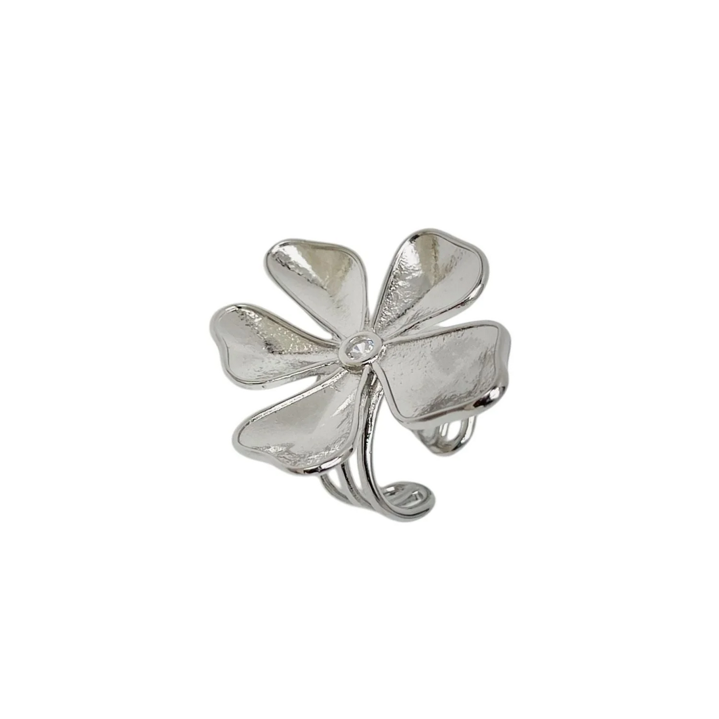 Silver Phool Ring