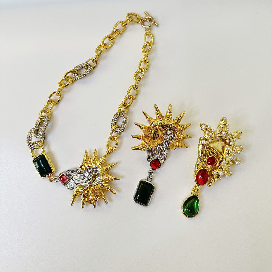 Mismatched Spiked Vintage Earrings
