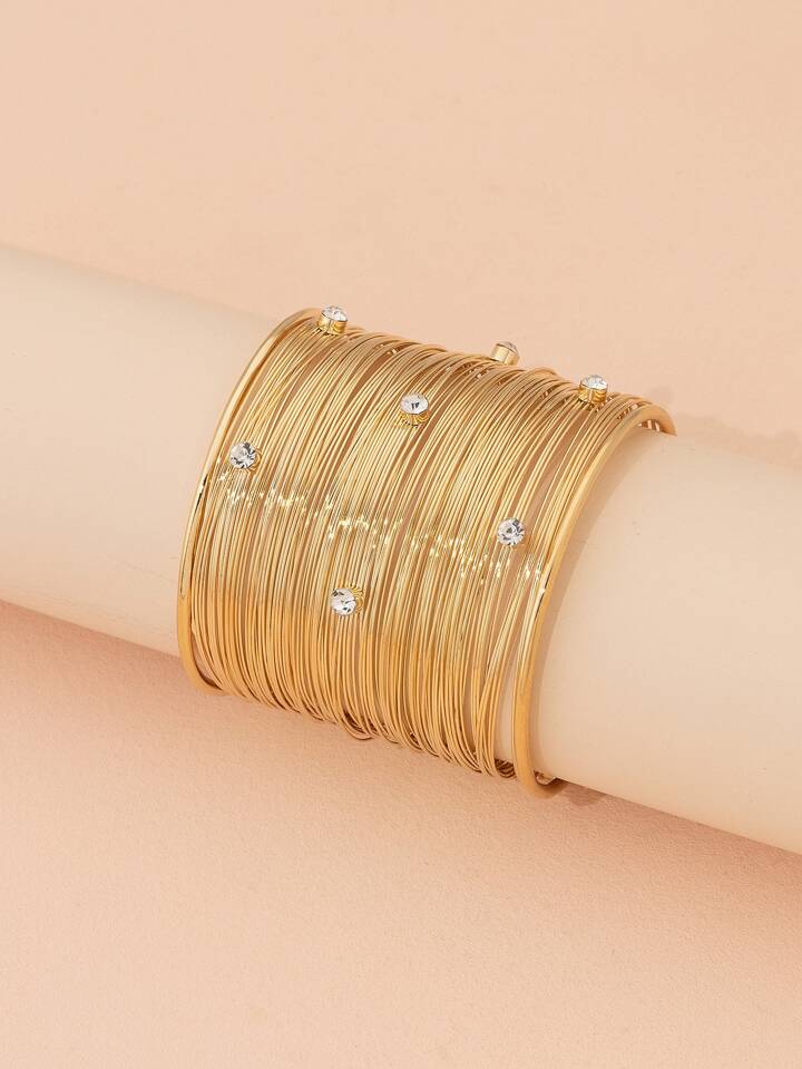 Diamond Threaded Cuff Bracelet