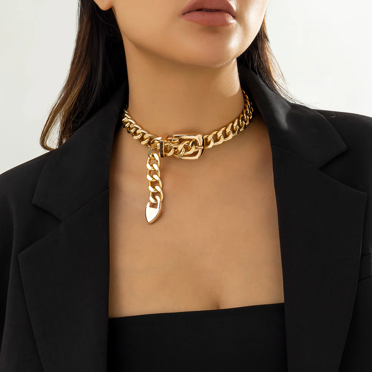 Belt Curb Chain Neckwear