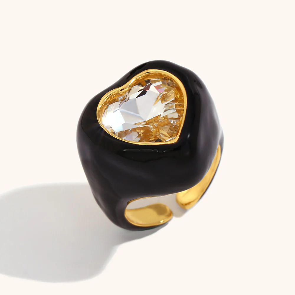 Heart Enamel Ring