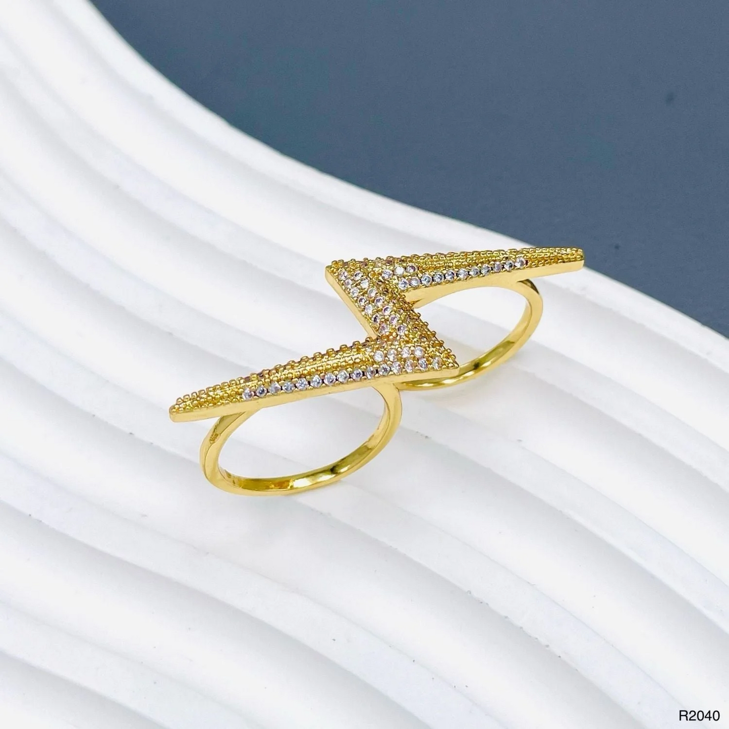 Thunder Double Finger Ring