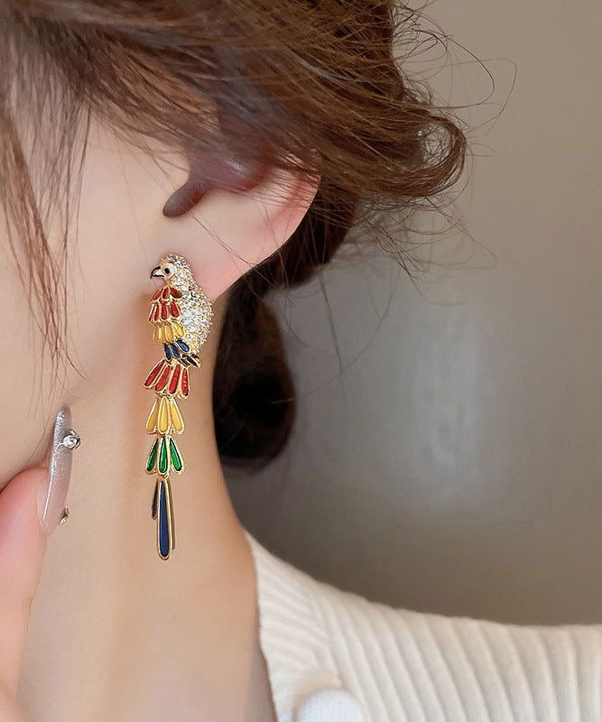 Colourful Parrot Earrings