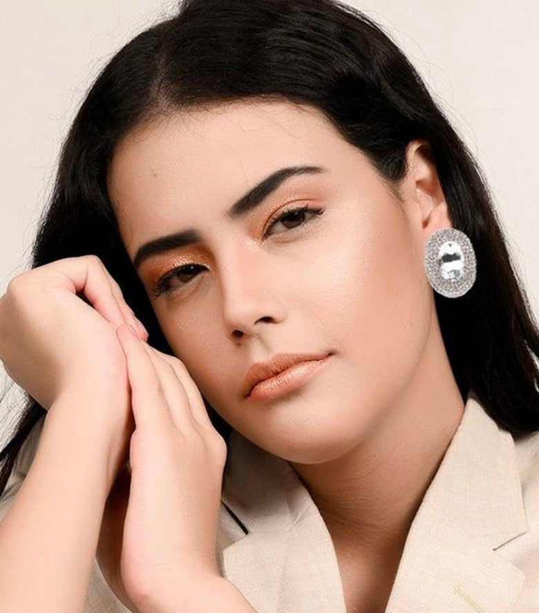 Oval Diamond Studs