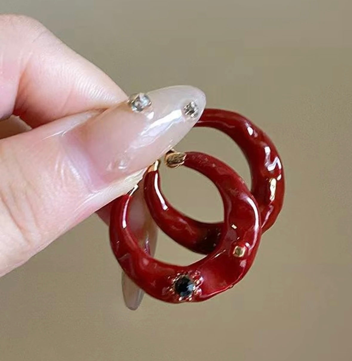 French Red Hoops