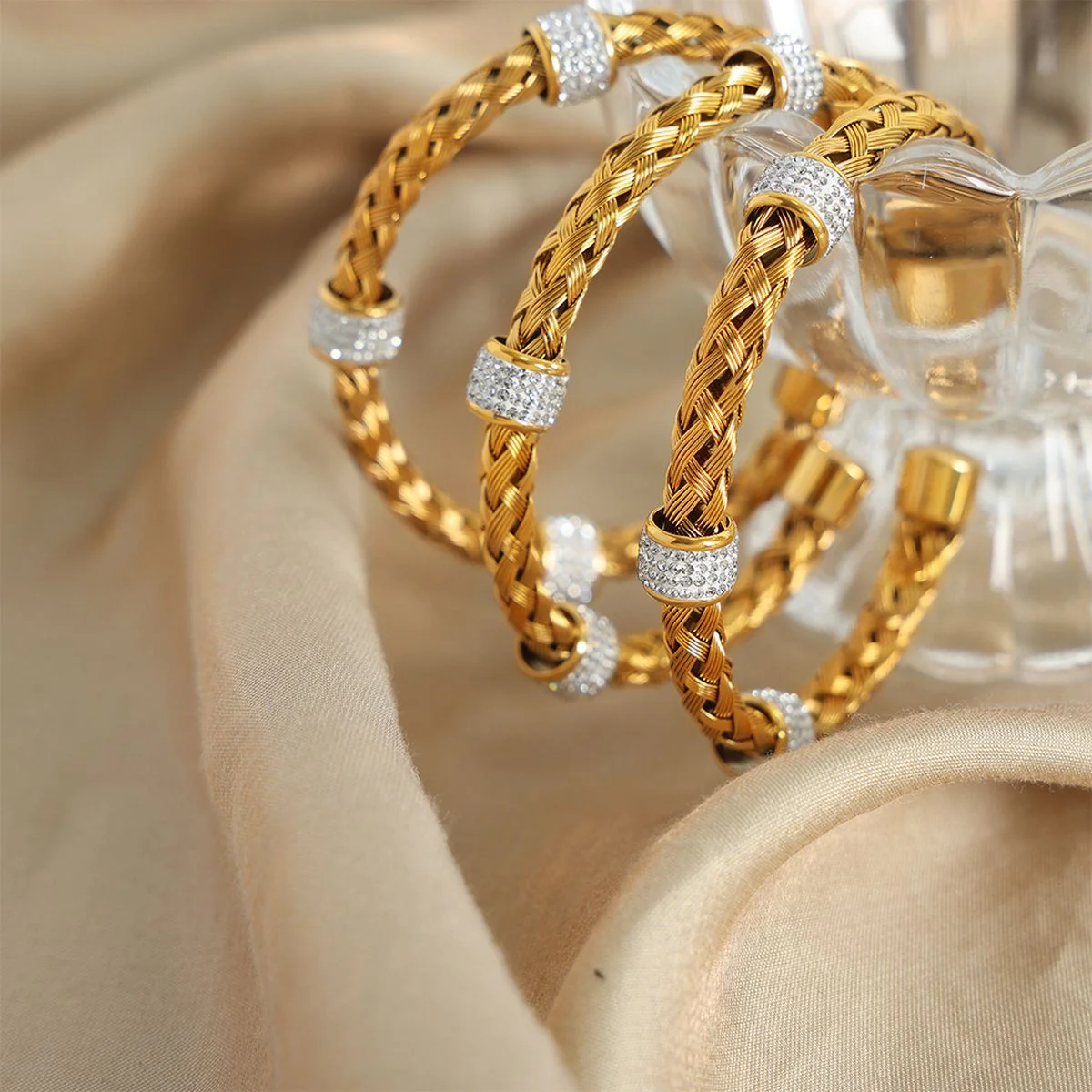 Mesh and Diamond Cuff