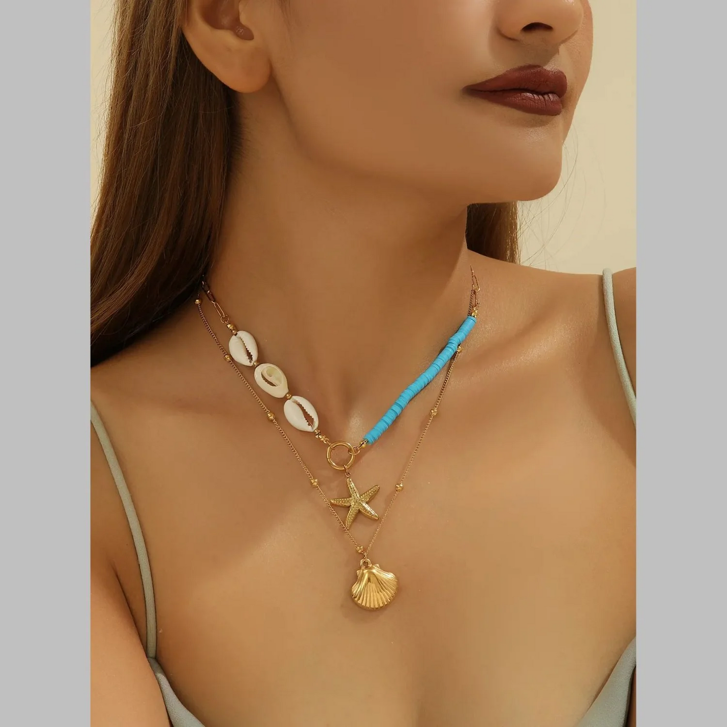 Blue Beach Layered Necklace