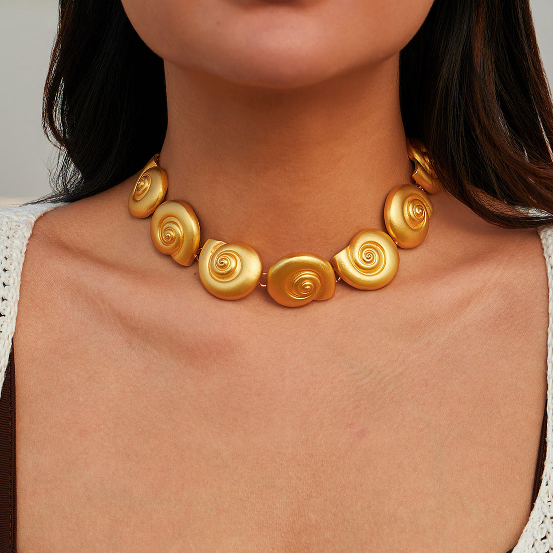 Snail Golden Choker Necklace
