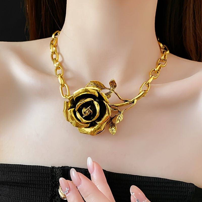 Golden Rose Necklace