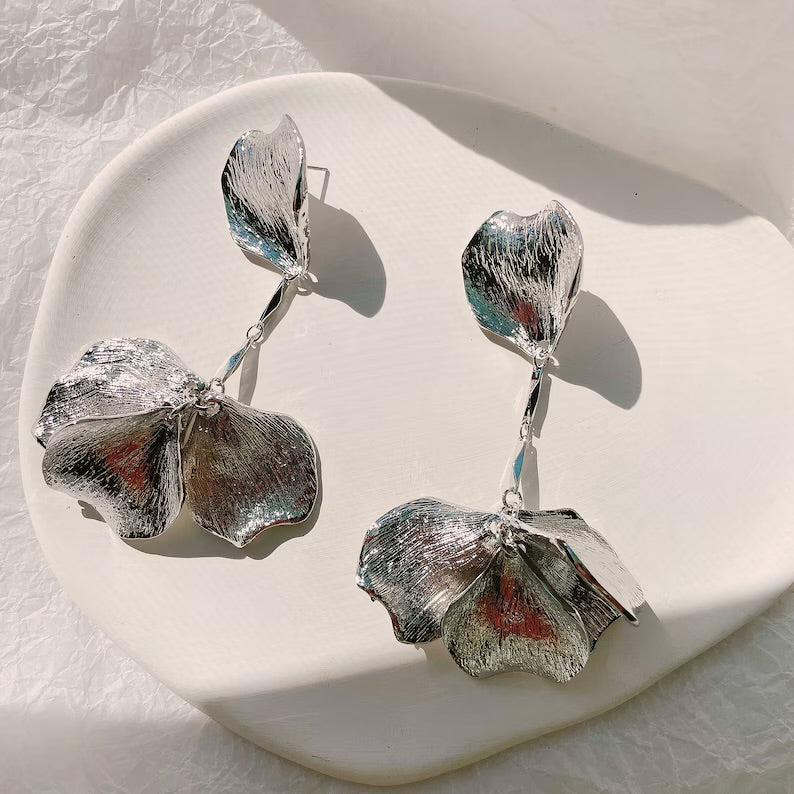 Silver Leaf Earring