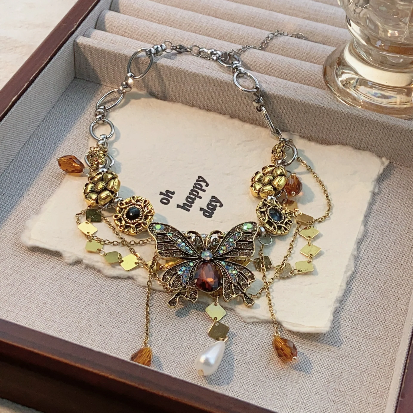 Butterfly Flower Necklace
